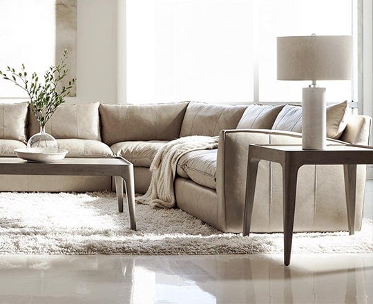 Contemporary grey sectional in a living room